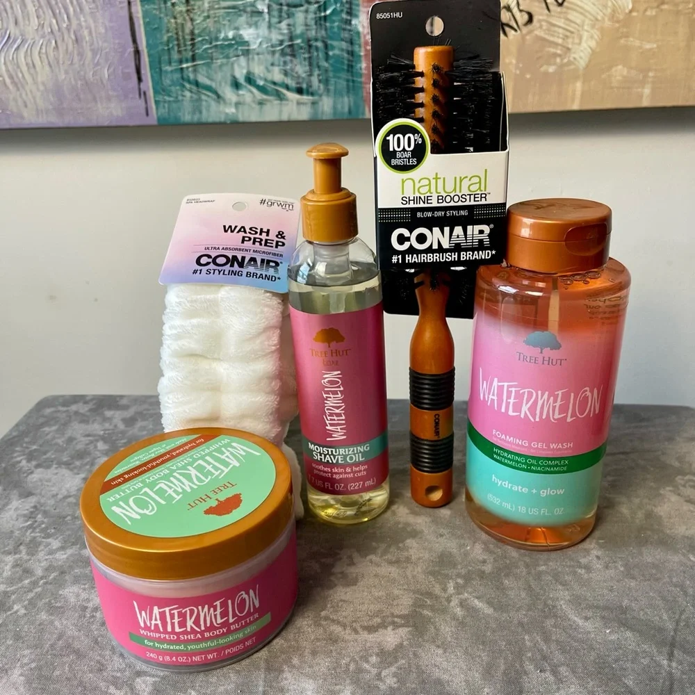 New Tree Hut Watermelon Body Wash Set - Pink & Orange